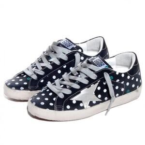 Golden Goose Women's Black Polka Dot Superstar‎ Sneakers Size 39